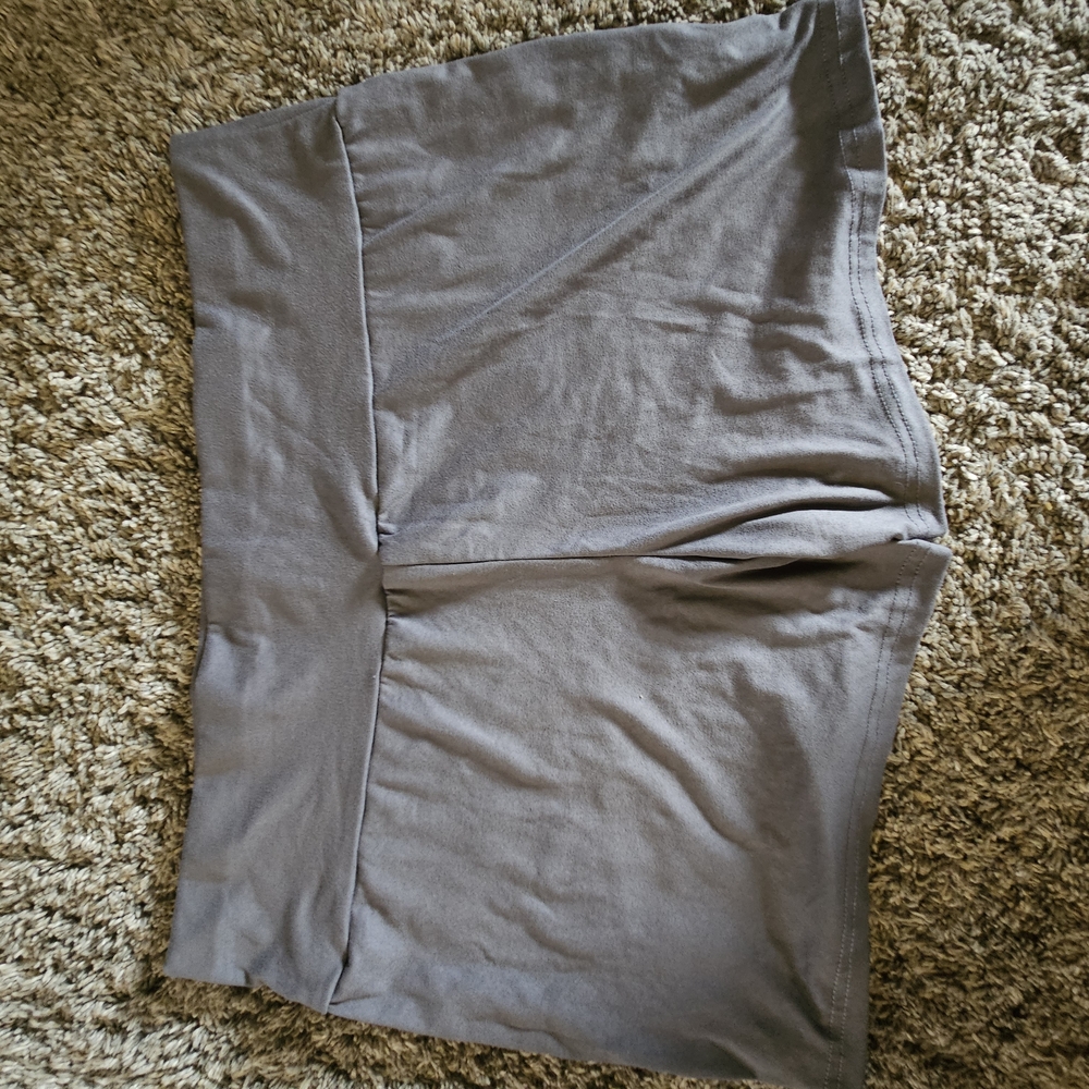 Gray Stretch High-Waist Short